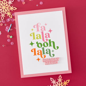 Hero Arts Fa La La Letterpress + Foil Set
