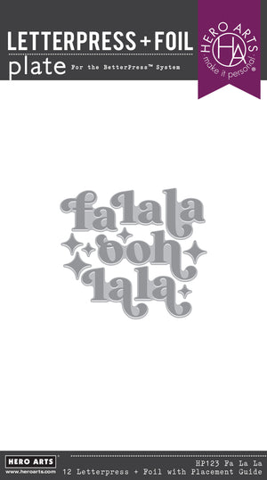 Hero Arts Fa La La Letterpress + Foil Set