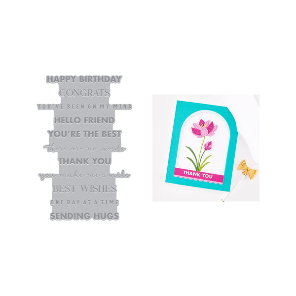 Hero Arts Sentiment Strips XL - Everyday Letterpress + Foil