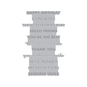 Hero Arts Sentiment Strips XL - Everyday Letterpress + Foil