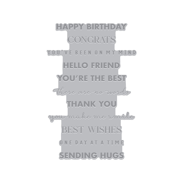 Hero Arts Sentiment Strips XL - Everyday Letterpress + Foil