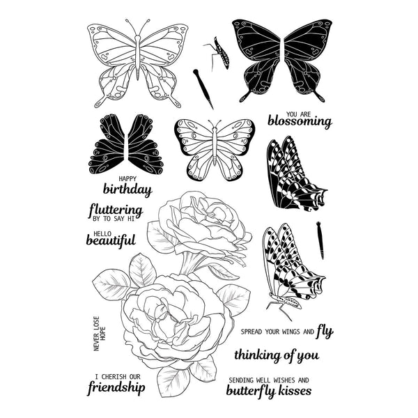 Butterfly Kisses Clear Stamp & Die Set by Simon Hurley