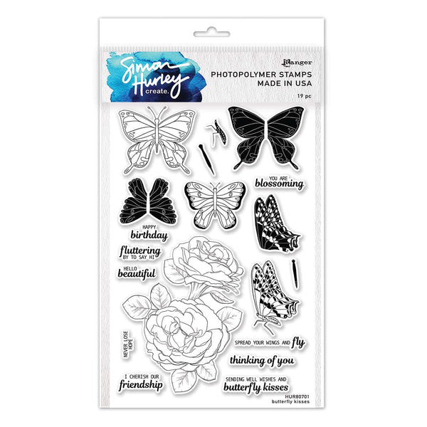 Butterfly Kisses Clear Stamp & Die Set by Simon Hurley