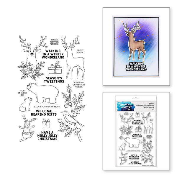 Ranger Clear Stamp Set Winter Woodland by Simon Hurley create.
