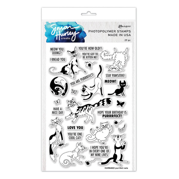 Purrfect Cats Stamp & Die Set by Simon Hurley