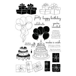 Ranger Birthday Party Clear Stamp Set by Simon Hurley create.