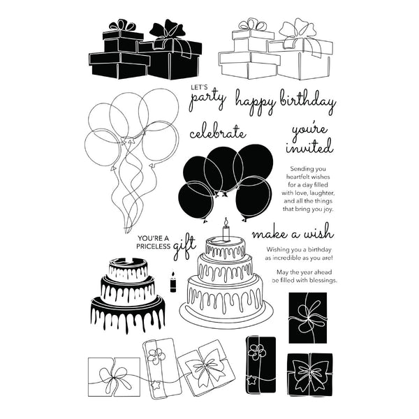 Ranger Birthday Party Clear Stamp Set by Simon Hurley create.