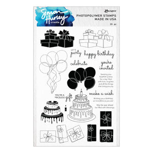 Ranger Birthday Party Clear Stamp Set by Simon Hurley create.