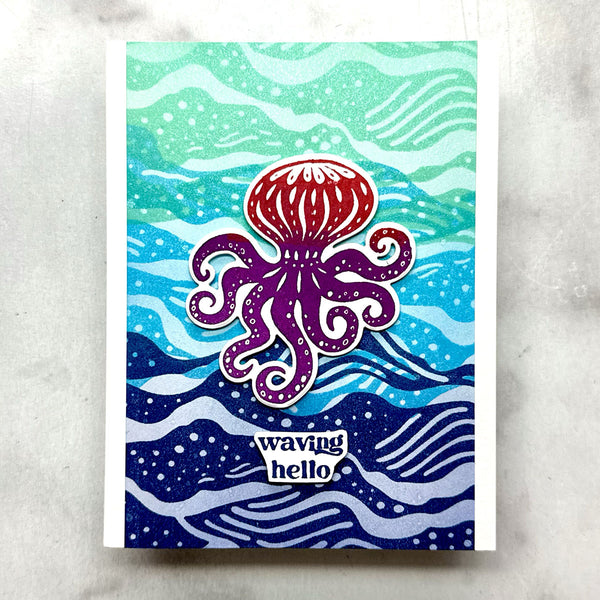 Under The Sea Etched Dies for Coordinating Stamp Set By Simon Hurley