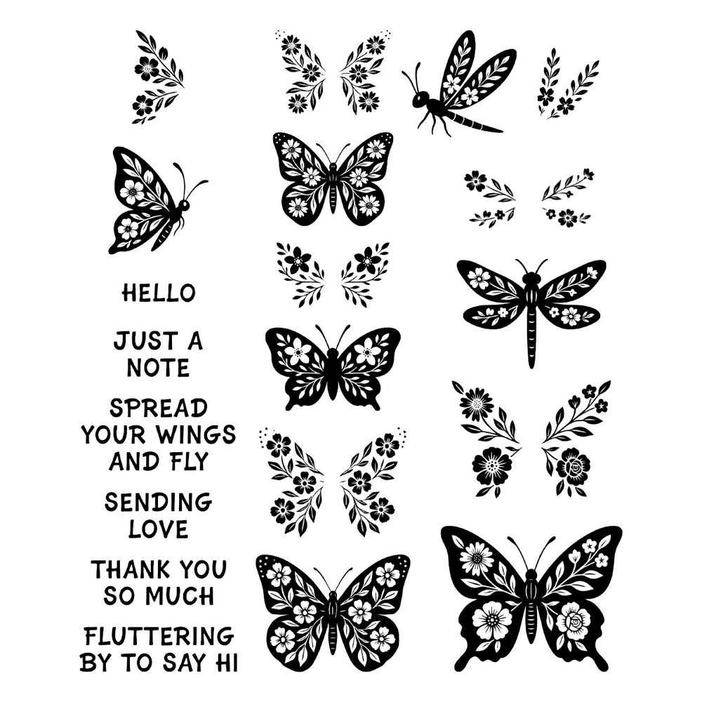 Blooming Butterflies Stamp and Die Bundle by Simon Hurley