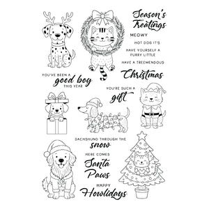 Christmas Pets Stamp & Die Bundle by Simon Hurley