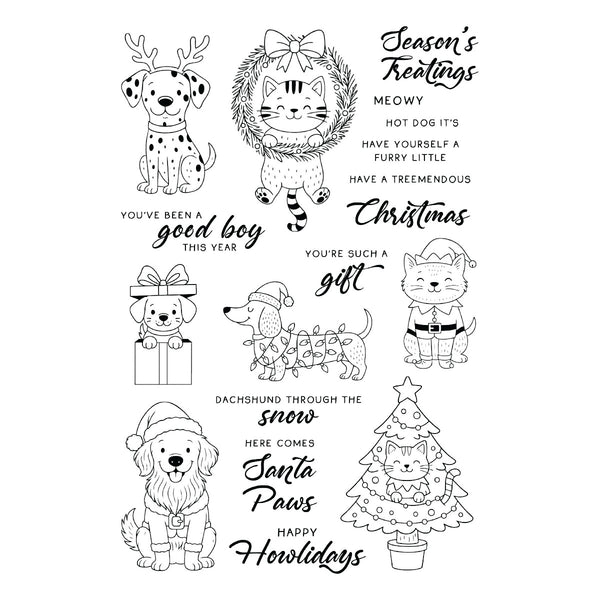 Christmas Pets Stamp & Die Bundle by Simon Hurley