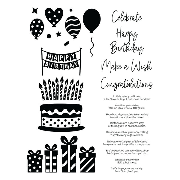 Snarky Birthday Stamp & Die Bundle by Simon Hurley