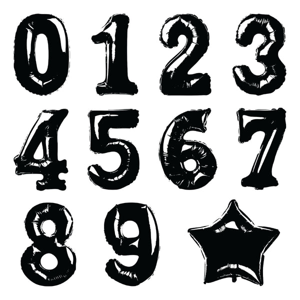 Number Balloons Cling Rubber Stamp and Die Bundle by Simon Hurley