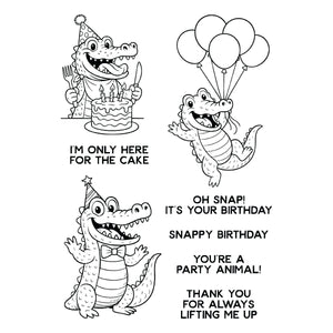 Snappy Birthday Stamp & Die Bundle by Simon Hurley