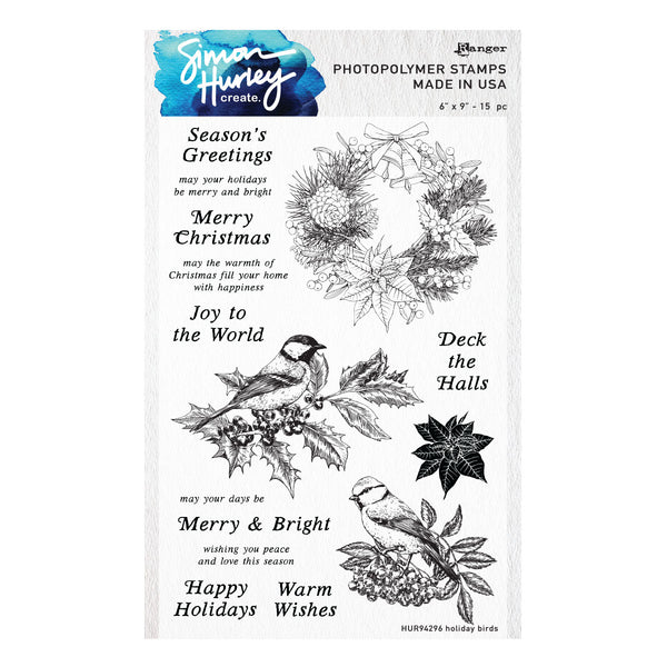 Holiday Birds Etched Dies for Coordinating Stamp Set by Simon Hurley - Nov 2 Consumer Launch Late
