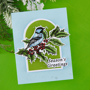 Holiday Birds Etched Dies for Coordinating Stamp Set by Simon Hurley - Nov 2 Consumer Launch Late