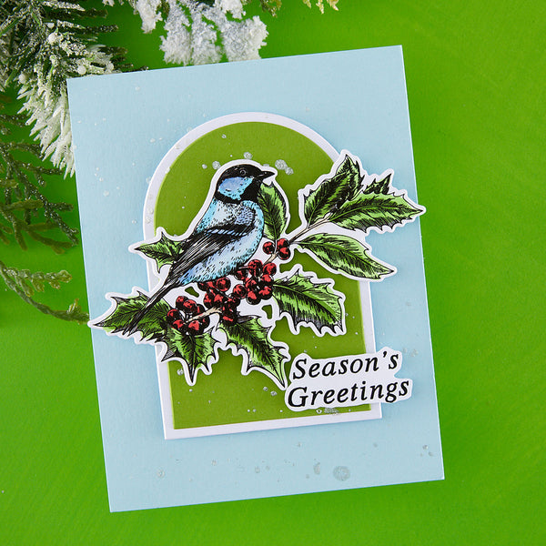 Holiday Birds Etched Dies for Coordinating Stamp Set by Simon Hurley - Nov 2 Consumer Launch Late