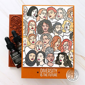Hero Arts United People Bold Prints Cling Rubber Stamp
