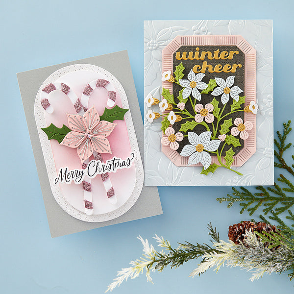 Candy Canes and Holly Etched Dies from the Home for the Holidays Collection