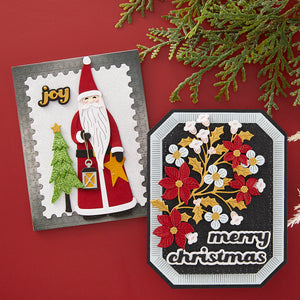 Christmas Greetings Etched Dies