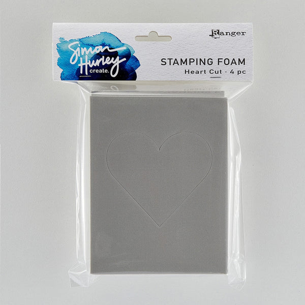 Ranger Heart Cut Stamping Foam Simon Hurley create. 4 pc.