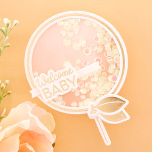 It's My Party Glimmer Sentiments Hot Foil Plate & Die Set from the It's My Party Collection by Carissa Wiley