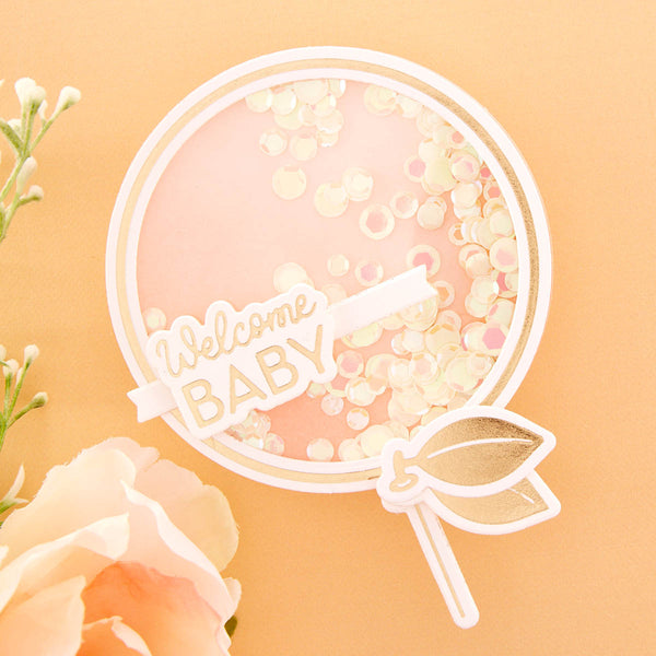 It's My Party Glimmer Sentiments Hot Foil Plate & Die Set from the It's My Party Collection by Carissa Wiley