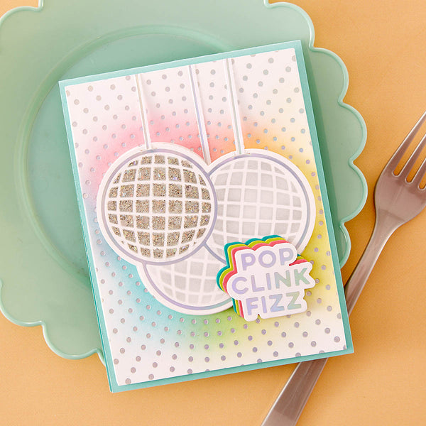 It's My Party Glimmer Sentiments Hot Foil Plate & Die Set from the It's My Party Collection by Carissa Wiley