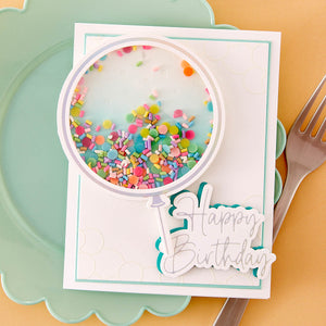 Party Balloons Bouquet Glimmer Hot Foil Plate & Die Set from the Itâ€™s My Party Collection by Carissa Wiley