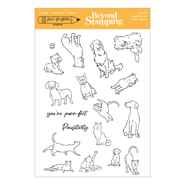 Beyond Stamping Pawsitivity #1 Clear Stamp Set by Josh Griffiths Studio