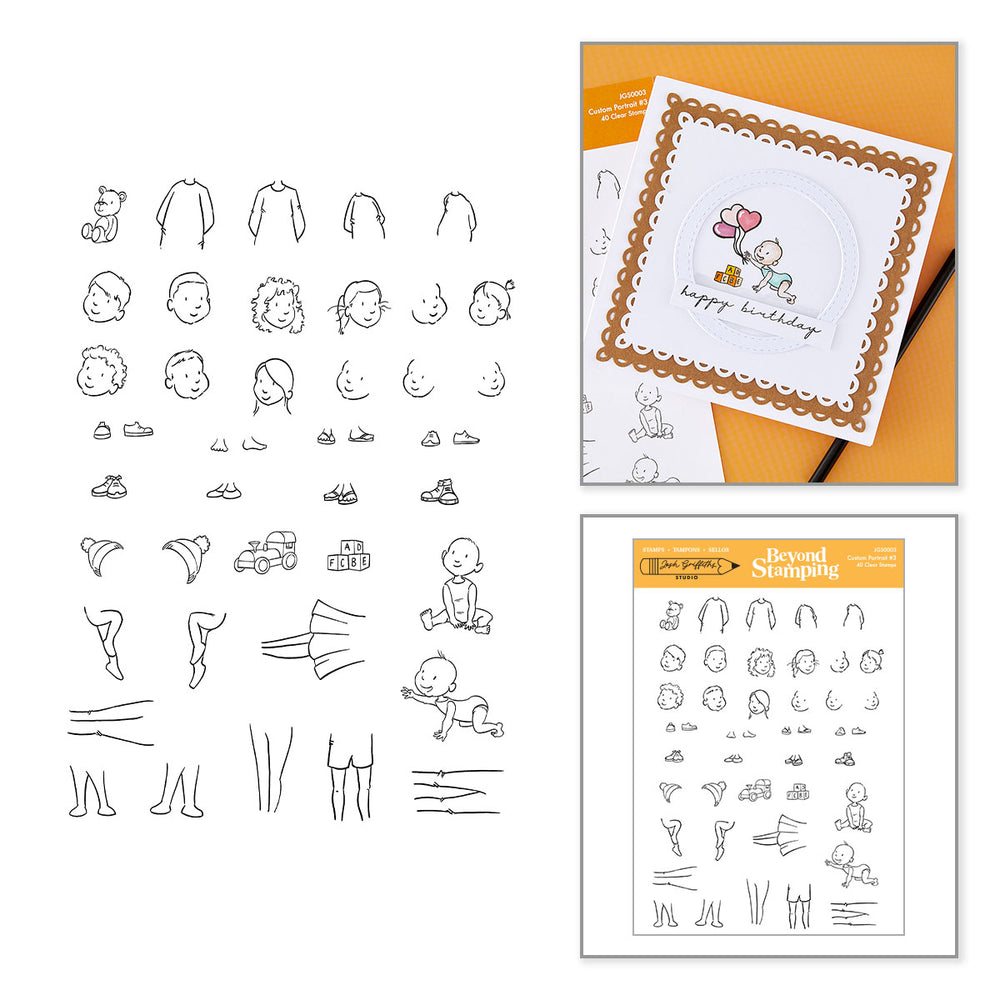 Beyond Stamping Custom Portrait #3 Clear Stamp Set by Josh Griffiths Studio
