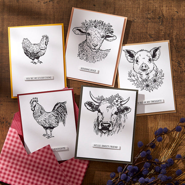 Farm Sweet Farm Registration Press + Foil Plate & Die Set by Justine Dvorak