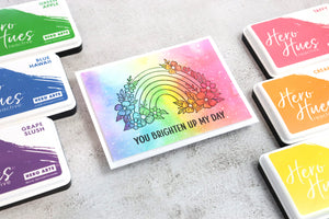 Hero Arts Floral Rainbow Wood Stamp