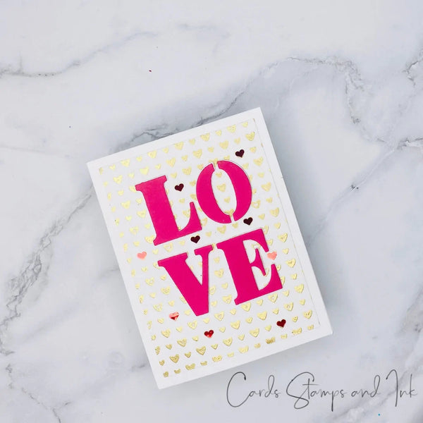 Hero Arts Hearts Glimmer Hot Foil Plate