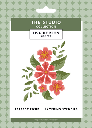 Lisa Horton Crafts Perfect Posie 5" x 7" Layering Stencils