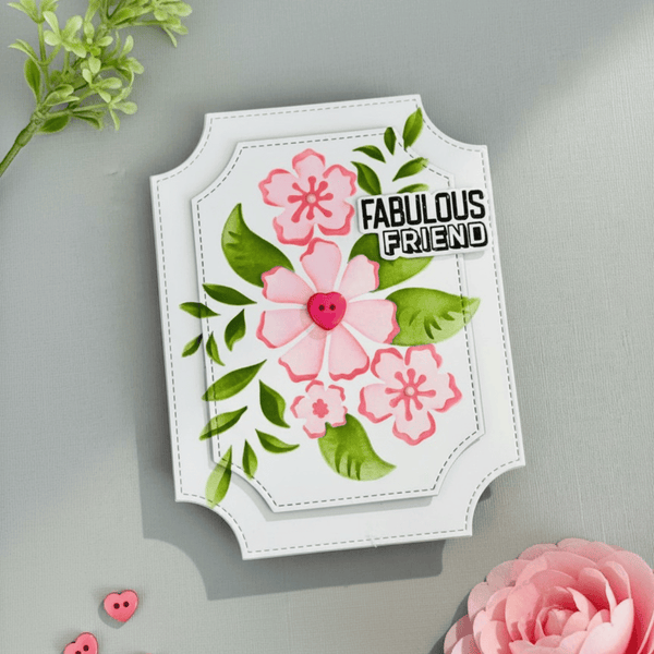 Lisa Horton Crafts Perfect Posie 5" x 7" Layering Stencils