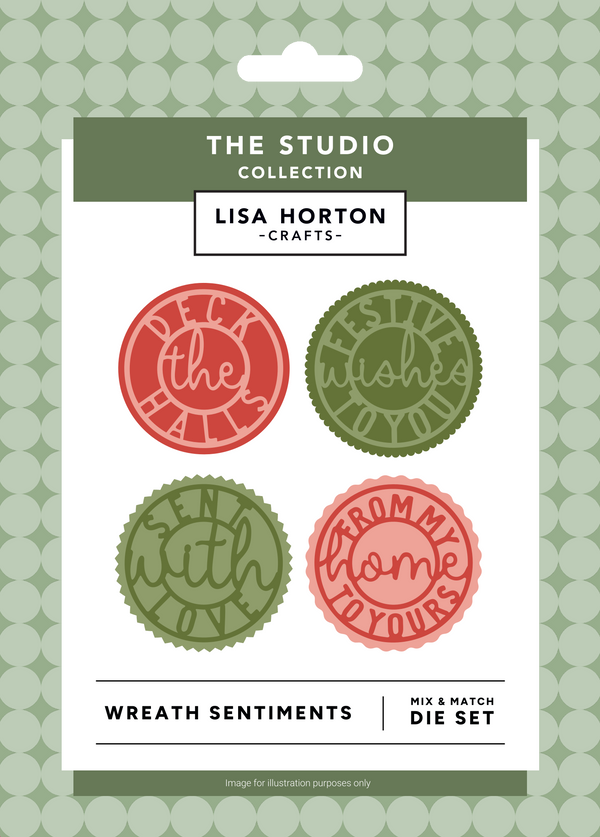 Lisa Horton Crafts Festive Wreath Sentiment Die Set