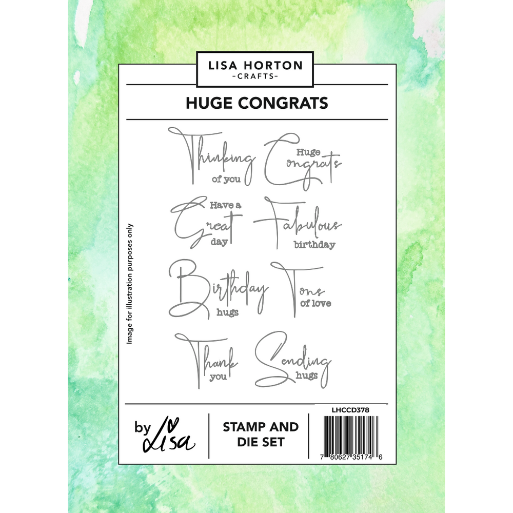 Lisa Horton Crafts Huge Congrats Stamp & Die Set