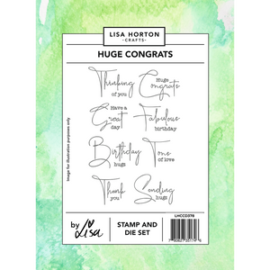 Lisa Horton Crafts Huge Congrats Stamp & Die Set