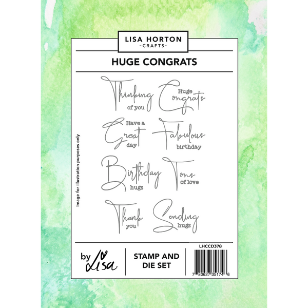 Lisa Horton Crafts Huge Congrats Stamp & Die Set