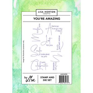 Lisa Horton Crafts You're Amazing Stamp & Die Set