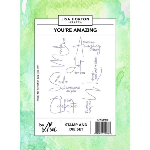 Lisa Horton Crafts You're Amazing Stamp & Die Set