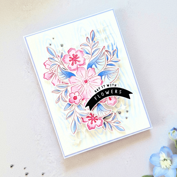 Lisa Horton Crafts Perfect Posie 5" x 7" Layering Stencils