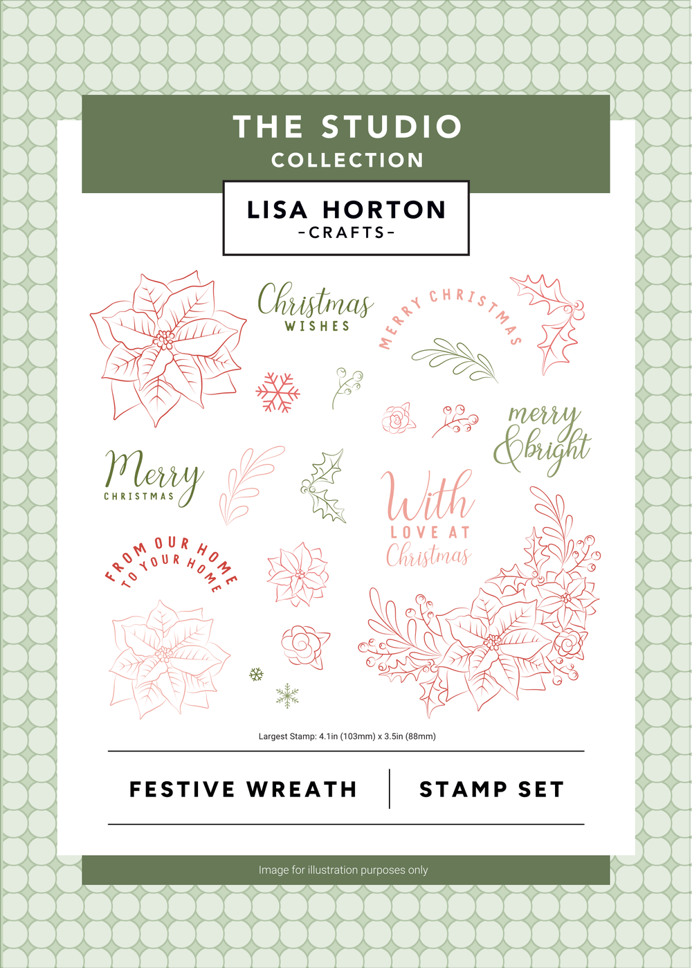 Lisa Horton Crafts Festive Wreath Stamp Set