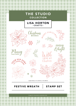 Lisa Horton Crafts Festive Wreath Stamp Set