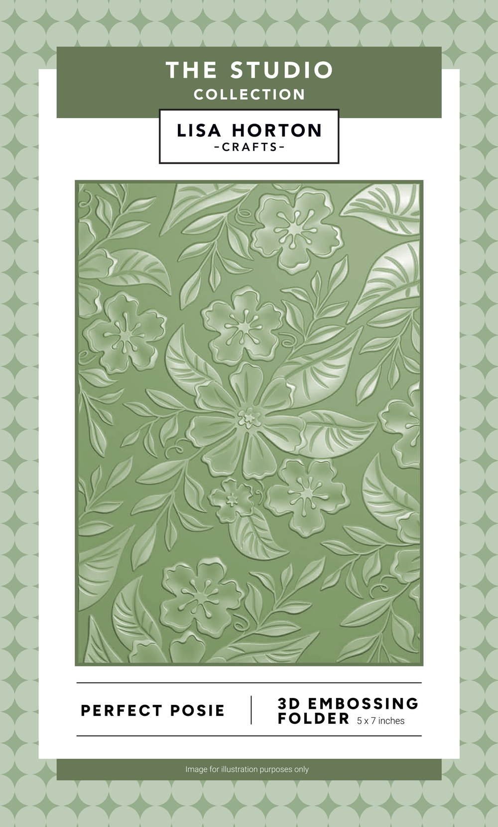 Lisa Horton Crafts Perfect Posie 5" x 7" 3D Embossing Folder