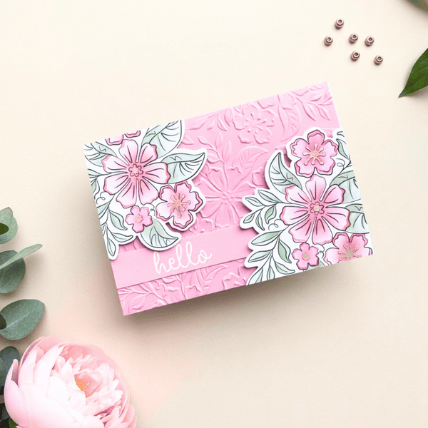 Lisa Horton Crafts Perfect Posie 5" x 7" 3D Embossing Folder