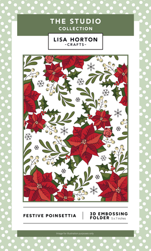 Lisa Horton Crafts Festive Poinsettia Embossing Folder