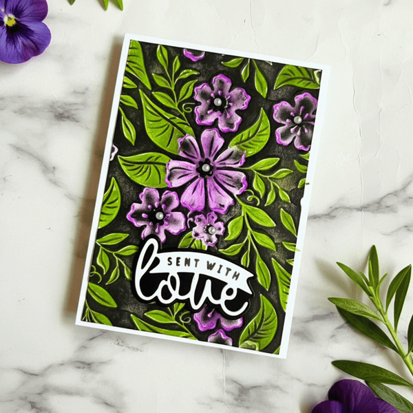 Lisa Horton Crafts Perfect Posie 5" x 7" 3D Embossing Folder